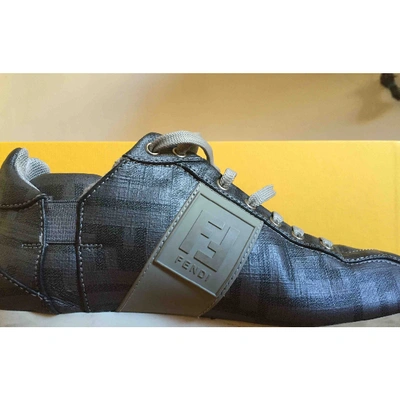 Pre-owned Fendi Cloth Trainers In Anthracite