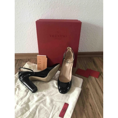 Pre-owned Valentino Garavani Tango Black Patent Leather Heels