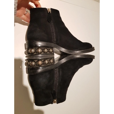 Pre-owned Nicholas Kirkwood Ankle Boots In Black