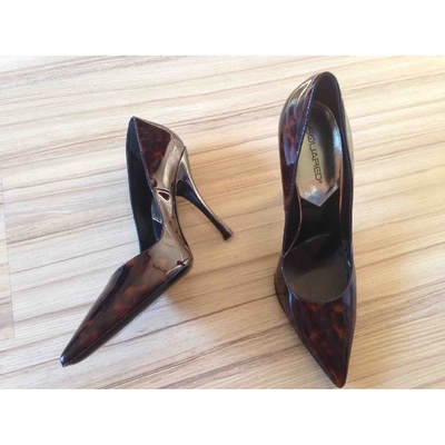 Pre-owned Dsquared2 Patent Leather Heels In Brown