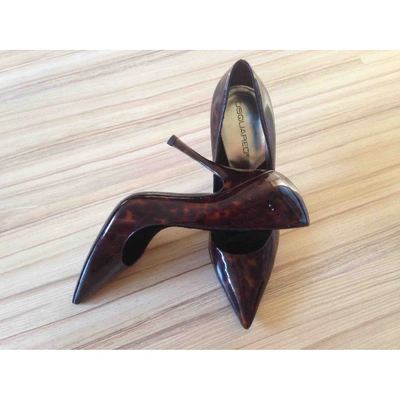 Pre-owned Dsquared2 Patent Leather Heels In Brown