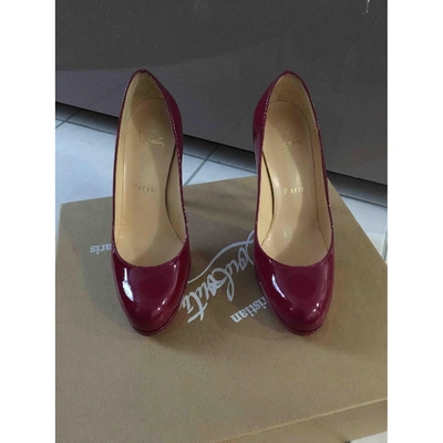 Pre-owned Christian Louboutin Simple Pump Patent Leather Heels In Pink