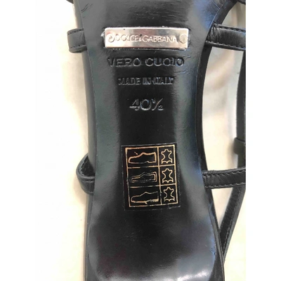 Pre-owned Dolce & Gabbana Leather Heels In Black