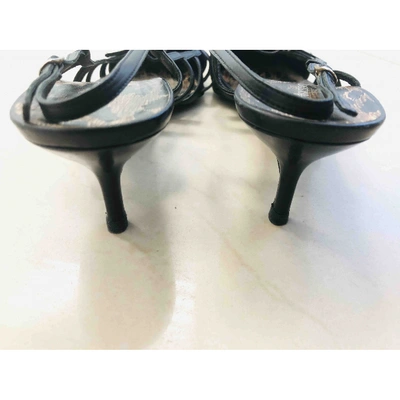 Pre-owned Dolce & Gabbana Leather Heels In Black