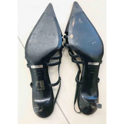Pre-owned Dolce & Gabbana Leather Heels In Black