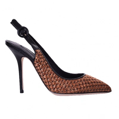 Pre-owned Dolce & Gabbana Leather Heels In Brown
