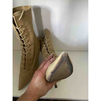 Pre-owned Yeezy Cloth Boots In Camel