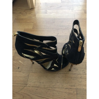 Pre-owned Sergio Rossi Sandals In Black