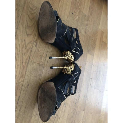 Pre-owned Sergio Rossi Sandals In Black