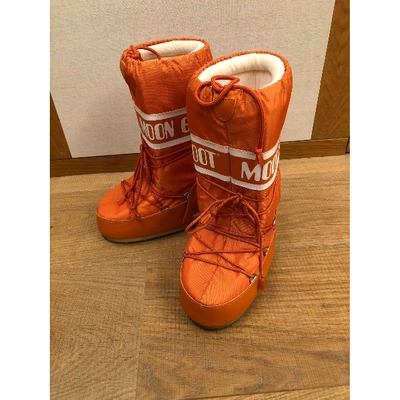 Pre-owned Moon Boot Orange Boots