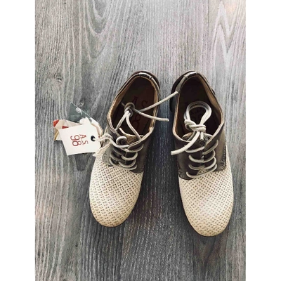 Pre-owned As98 Leather Lace Ups In Beige