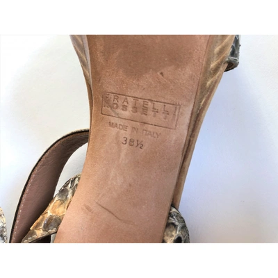 Pre-owned Fratelli Rossetti Leather Sandals In Camel