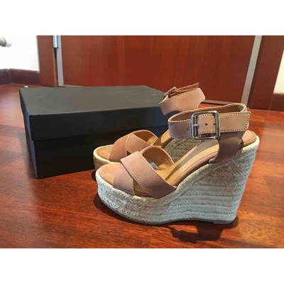 Pre-owned Tony Bianco Leather Espadrilles In Camel