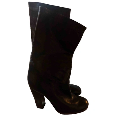 Pre-owned Lanvin Black Leather Boots