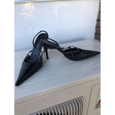 Pre-owned Loewe Black Leather Heels