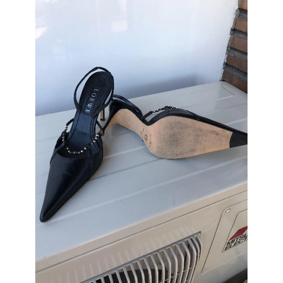 Pre-owned Loewe Black Leather Heels