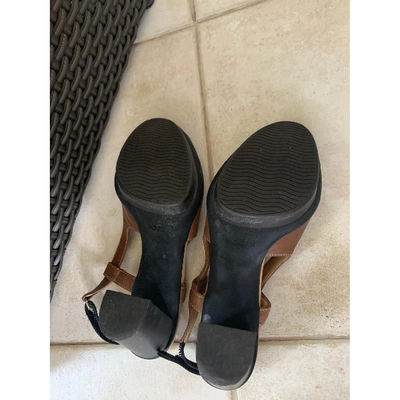 Pre-owned Hogan Leather Sandals In Brown