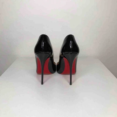 Pre-owned Christian Louboutin Black Patent Leather Heels