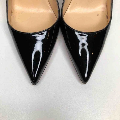 Pre-owned Christian Louboutin Black Patent Leather Heels