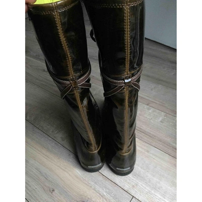 Pre-owned Moon Boot Khaki Boots