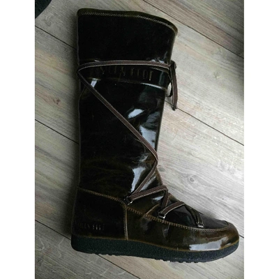 Pre-owned Moon Boot Khaki Boots