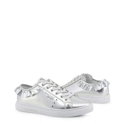 Pre-owned Trussardi Leather Trainers In Silver