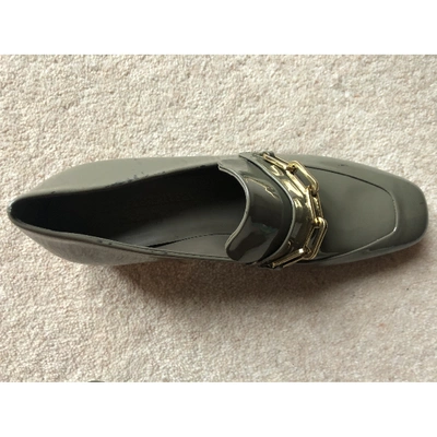 Pre-owned Burberry Patent Leather Heels In Gray