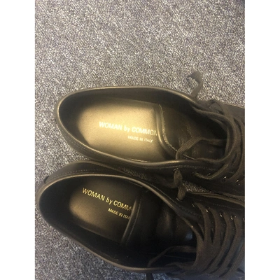 Pre-owned Common Projects Black Leather Trainers