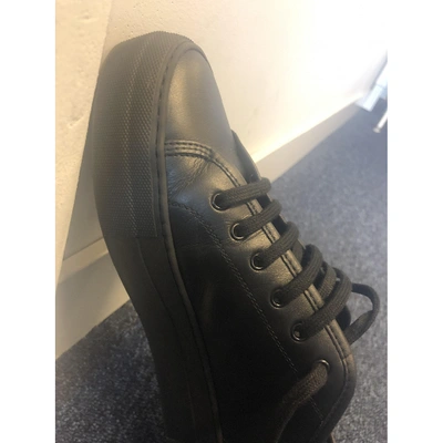Pre-owned Common Projects Black Leather Trainers