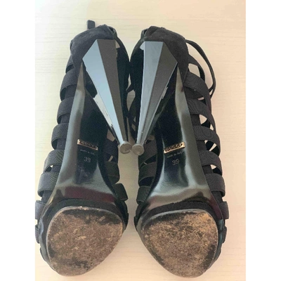 Pre-owned Gucci Sandals In Black