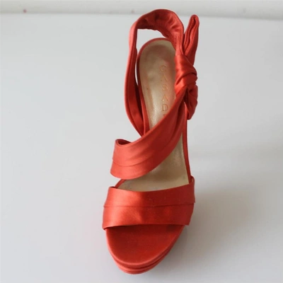 Pre-owned Casadei Cloth Sandals In Red