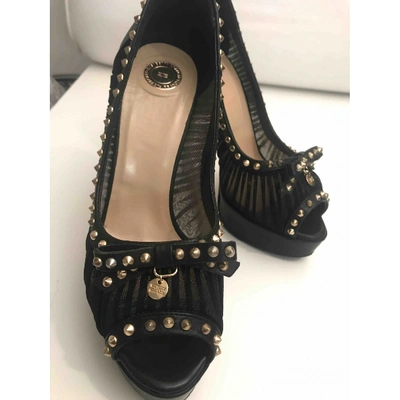 Pre-owned Elisabetta Franchi Leather Heels In Black