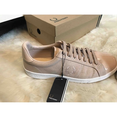 Pre-owned Fred Perry Cloth Trainers In Pink