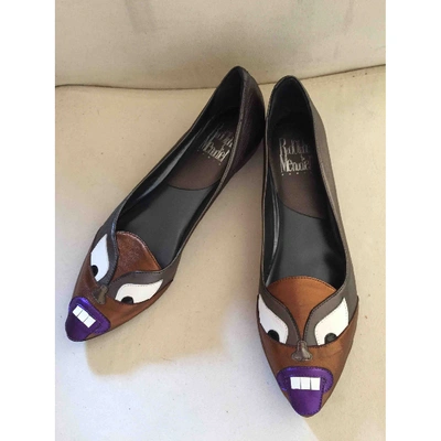 Pre-owned Rodolphe Menudier Multicolour Leather Ballet Flats
