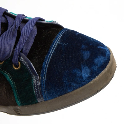 Pre-owned Fendi Cloth Trainers In Blue