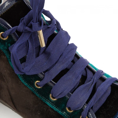 Pre-owned Fendi Cloth Trainers In Blue