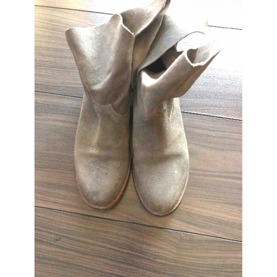 Pre-owned Tatoosh Grey Leather Ankle Boots