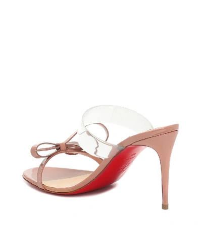 Shop Christian Louboutin Just Nodo 85 Pvc And Patent Leather Sandals In Pink
