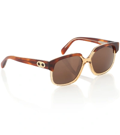 Shop Celine Maillon Triomphe 02 Sunglasses In Brown