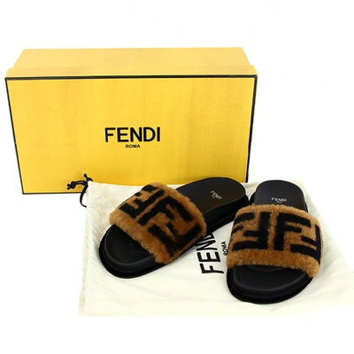 Pre-owned Fendi Black Rubber Sandals