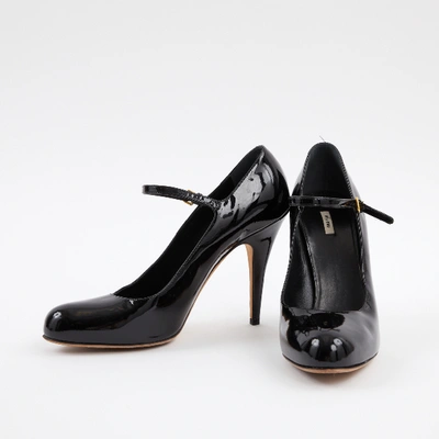Pre-owned Miu Miu Black Patent Leather Heels