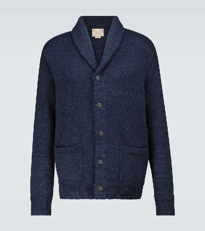 Shop Polo Ralph Lauren Cotton Shawl-collar Cardigan In Blue