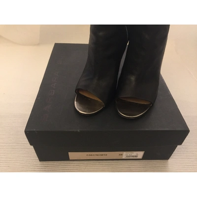 Pre-owned Barbara Bui Black Leather Ankle Boots