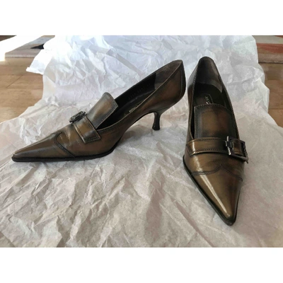 Pre-owned Sergio Rossi Leather Heels In Brown