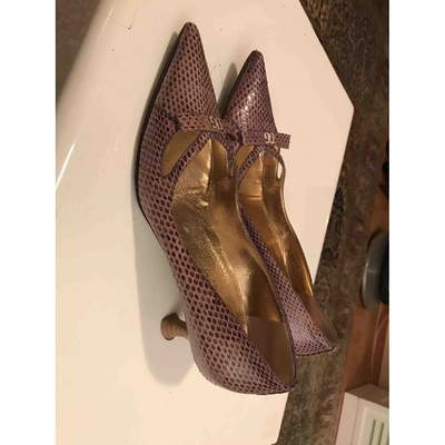 Pre-owned Dolce & Gabbana Python Heels