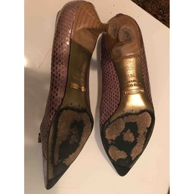 Pre-owned Dolce & Gabbana Python Heels