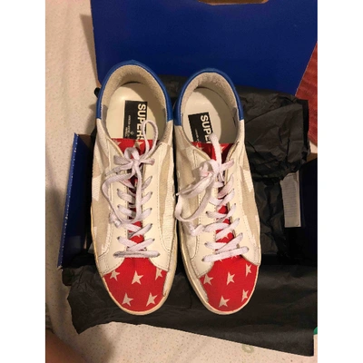 Pre-owned Golden Goose Cloth Trainers In Multicolour