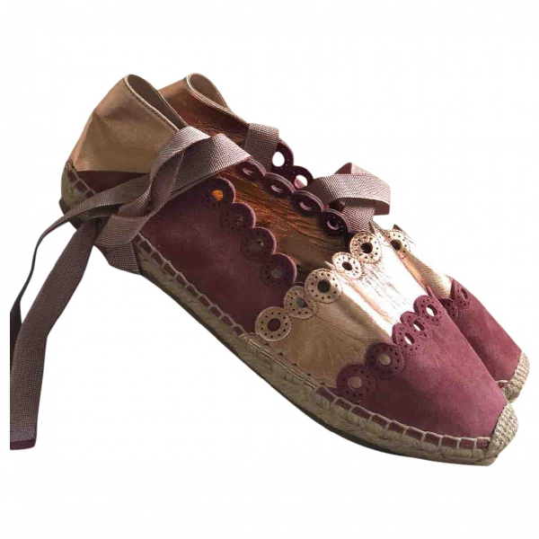 pink suede espadrilles