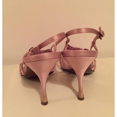 Pre-owned Moschino Cheap And Chic Cloth Sandals In Pink
