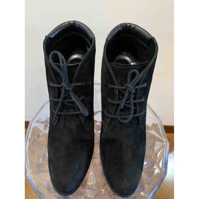 Pre-owned Hogan Ankle Boots In Black